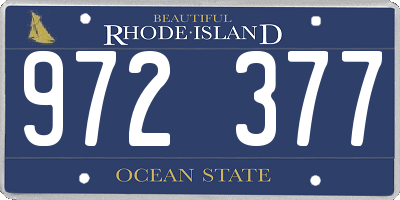 RI license plate 972377