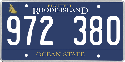 RI license plate 972380