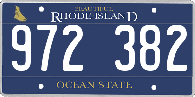 RI license plate 972382