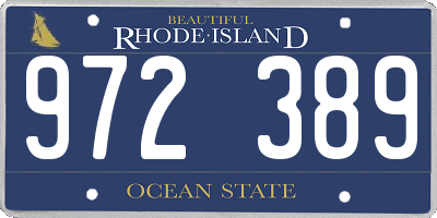 RI license plate 972389