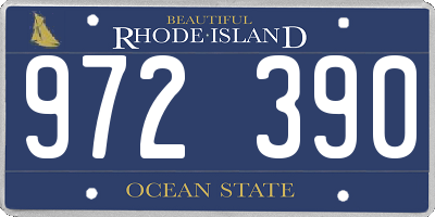 RI license plate 972390