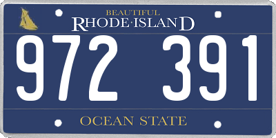 RI license plate 972391