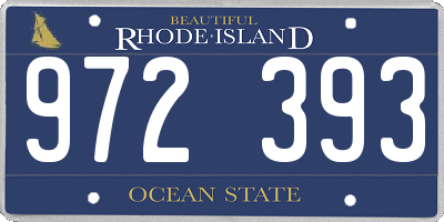 RI license plate 972393