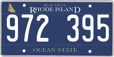 RI license plate 972395