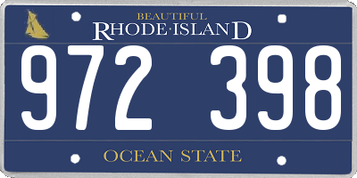 RI license plate 972398