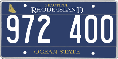 RI license plate 972400