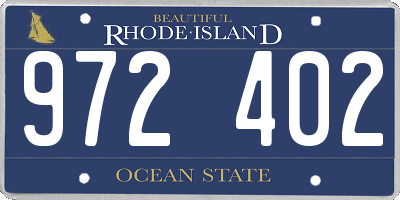 RI license plate 972402