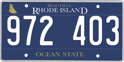 RI license plate 972403