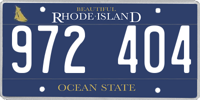 RI license plate 972404