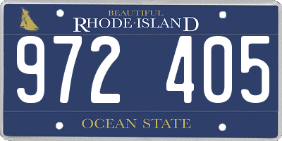 RI license plate 972405