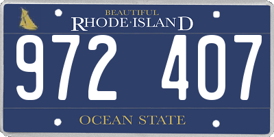 RI license plate 972407