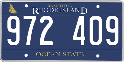 RI license plate 972409