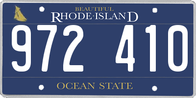 RI license plate 972410