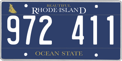 RI license plate 972411