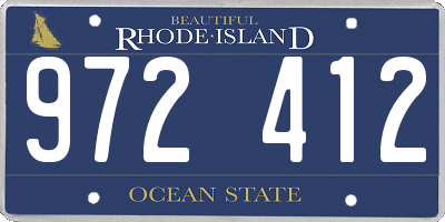 RI license plate 972412