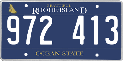 RI license plate 972413