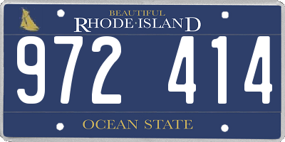 RI license plate 972414