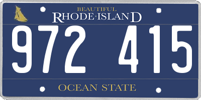 RI license plate 972415