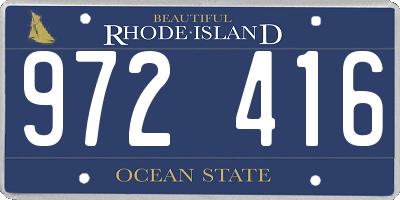 RI license plate 972416