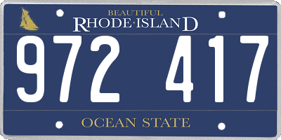 RI license plate 972417