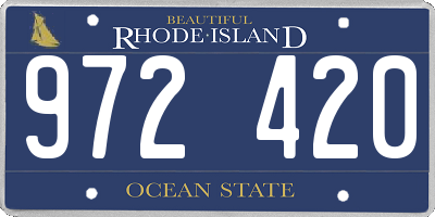 RI license plate 972420