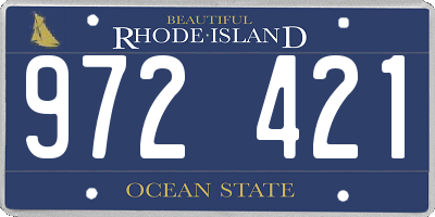 RI license plate 972421