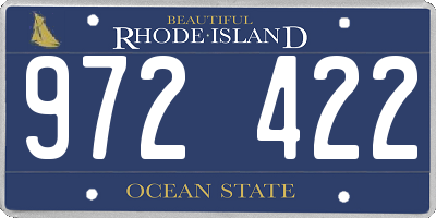 RI license plate 972422