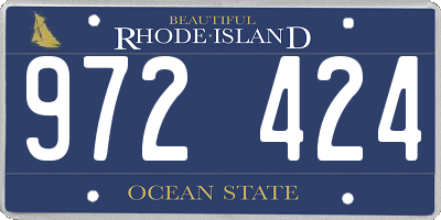 RI license plate 972424