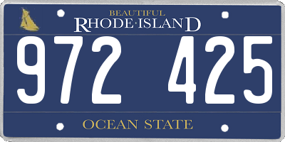 RI license plate 972425