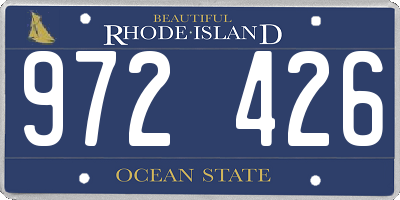 RI license plate 972426