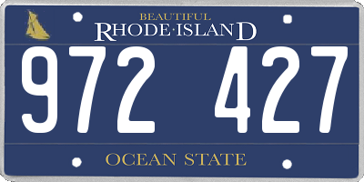 RI license plate 972427