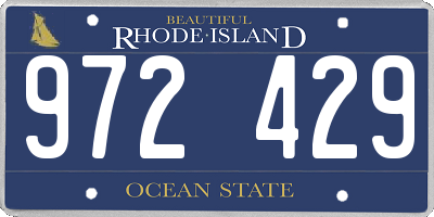 RI license plate 972429