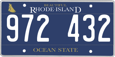RI license plate 972432