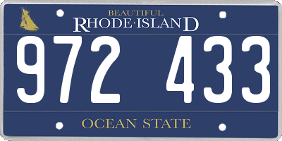 RI license plate 972433