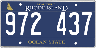 RI license plate 972437