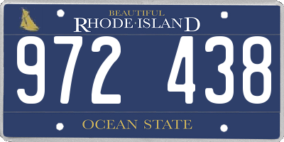 RI license plate 972438