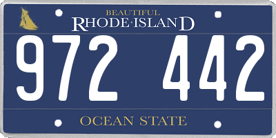 RI license plate 972442