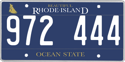 RI license plate 972444