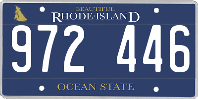 RI license plate 972446