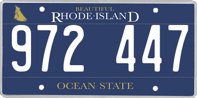 RI license plate 972447