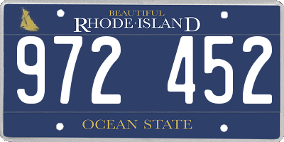 RI license plate 972452