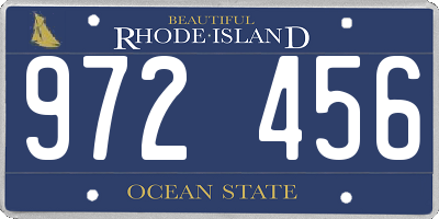 RI license plate 972456