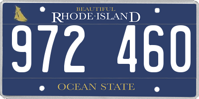 RI license plate 972460