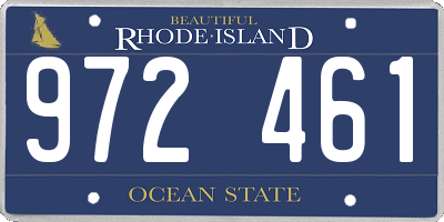 RI license plate 972461