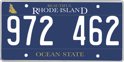 RI license plate 972462