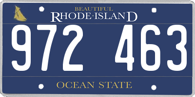 RI license plate 972463