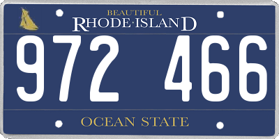 RI license plate 972466