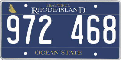 RI license plate 972468