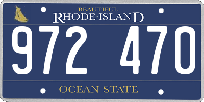 RI license plate 972470
