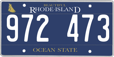 RI license plate 972473